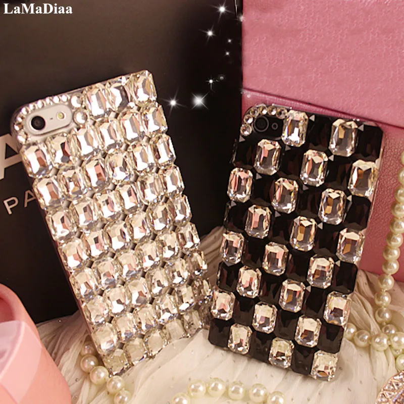 

LaMaDiaa Protective Case For Samsung S6 S7 edge S8 S9 S10 Plus Lite Note 5 8 9 10 Luxury Glitter Rhinestones Diamond Phone Case