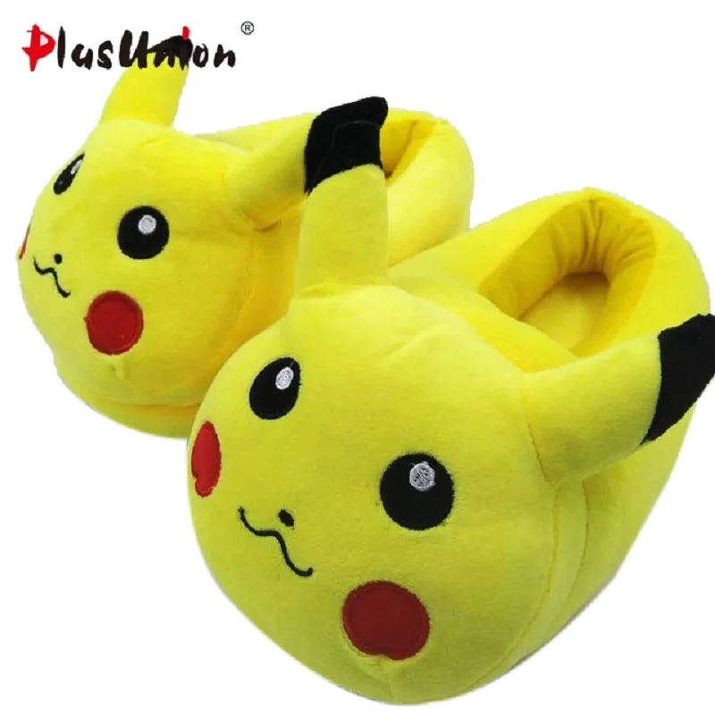

plusunion pikatu winter flat plush animal cartoon indoor slippers for women furry fluffy shoes anime warm home pantufa de bichos