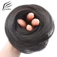 Jeedou doğal saç Chignon 30g sentetik çörek saç topuz Pad popüler yüksek yan topuz Trendiest Updos için orta uzunlukta saç