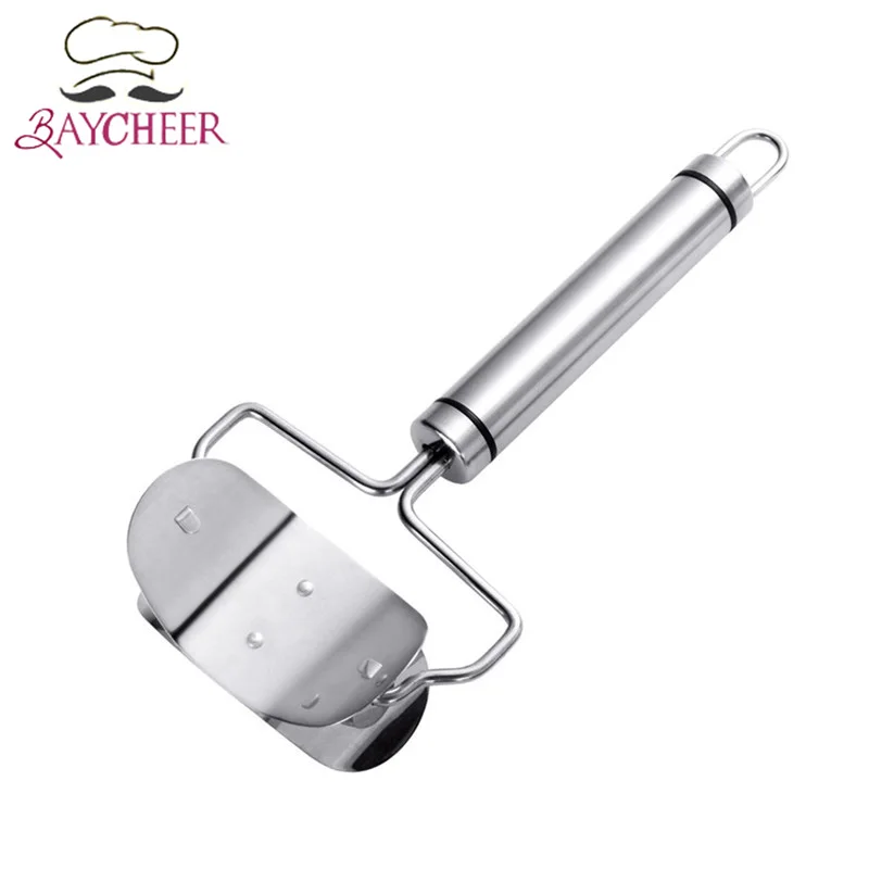 

BAYCHEER Stainless Steel Dough Rolling Cutter Cookie Dumpling Ravioli Maker Fondant Icing Spatula Cake Decorating Kitchen Gadget