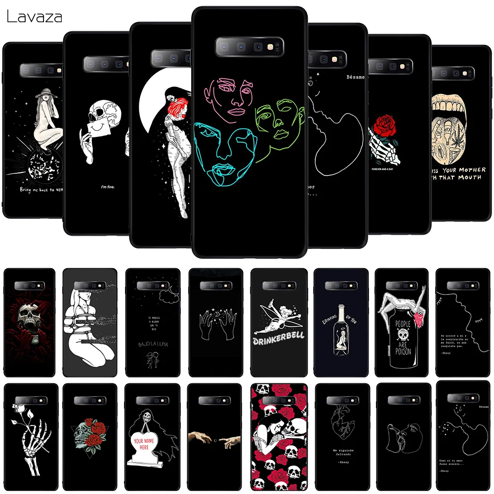 

Lavaza Art White Line Kiss Love Heart Flower Rose Girl Soft TPU Case for Samsung Galaxy A10 A30 A40 A50 A70 M10 M20 M30 Cover