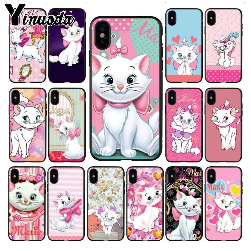 Yinuoda розовый marie aristocats Cat DIY роскошный защитный чехол для телефона iPhone 8 7 6 6S Plus X XS MAX