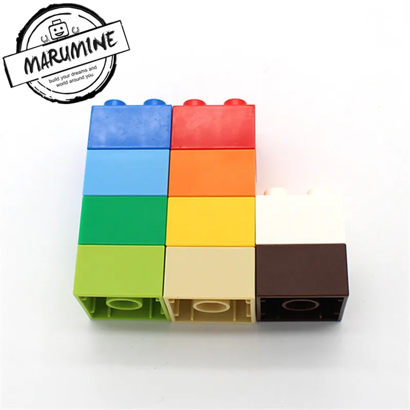 MARUMINE 2x2 Dots Duplo блок 50 шт./лот классические Строительные кирпичи объемные развивающие Technic игрушки подарок для детей