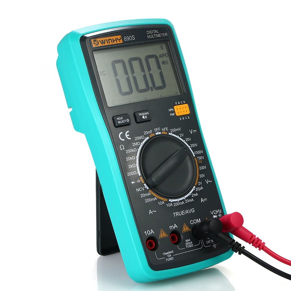 

VC890S Multimeter Digital Voice NCV True RMS Digital Multimeter DC/AC Voltage Current Meter Capacitance Resistance Diode Tester