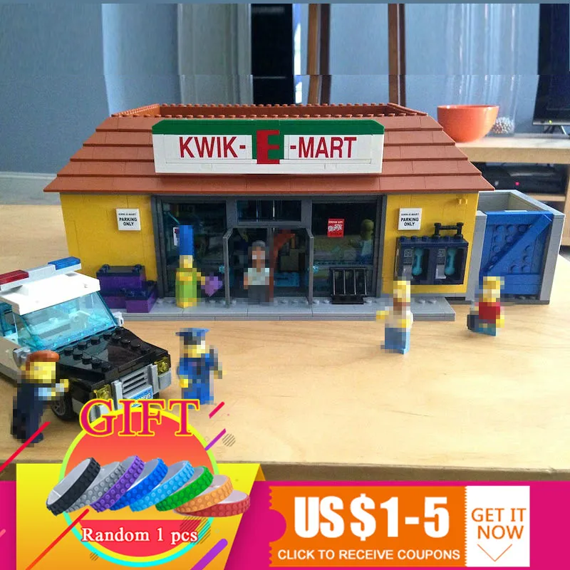 

16004 2232Pcs The Simpsons Kwik-E-Mart set Compatible with 71016 Model Building Blocks toys Gift lepin