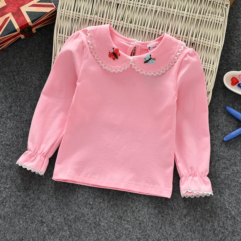 Fashion Turn neck Long Sleeve Baby Blouse Cotton Baby Girl Blouse KT 1811in Blouses & Shirts