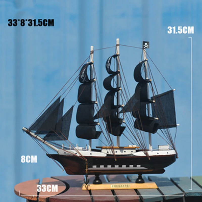 Украшение для дома в средиземноморском стиле, пират из черного жемчуга, модель корабля, подарок на день рождения, украшение для стола в средиземноморском стиле, A01 - Цвет: FJ34A11