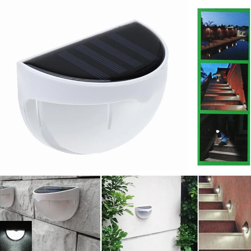 2018 للماء 6 مصباح LED بالطاقة الشمسيّة ضوء الاستشعار إضاءة جدارية خارجية حديقة سياج مصباح
