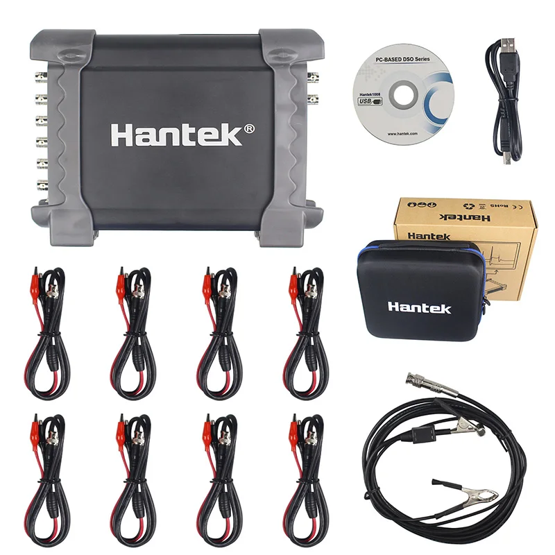 

Hantek 1008C 8 Channels Programmable Generator Automotive Oscilloscope Digital Multimeter PC Storage Oscilloscopio USB portable