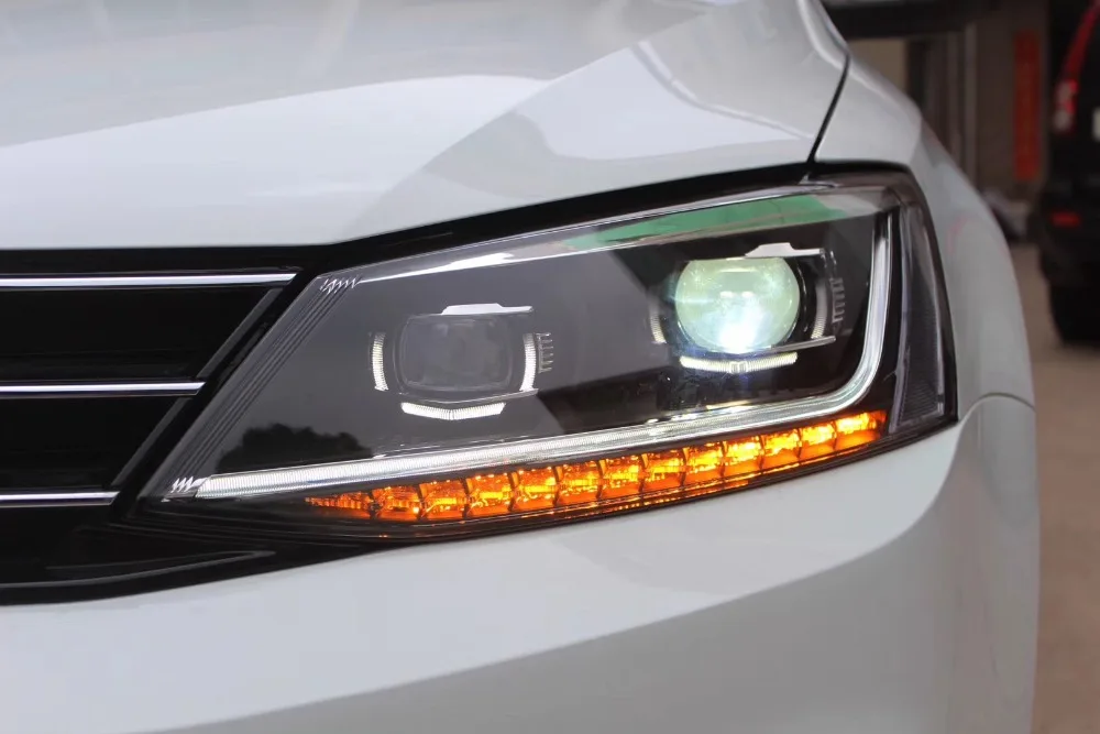 Автомобильный Стайлинг фар для VW Jetta светодиодный головной фонарь 2011-2017 VW Jetta Светодиодный дневной ходовой свет светодиодный DRL