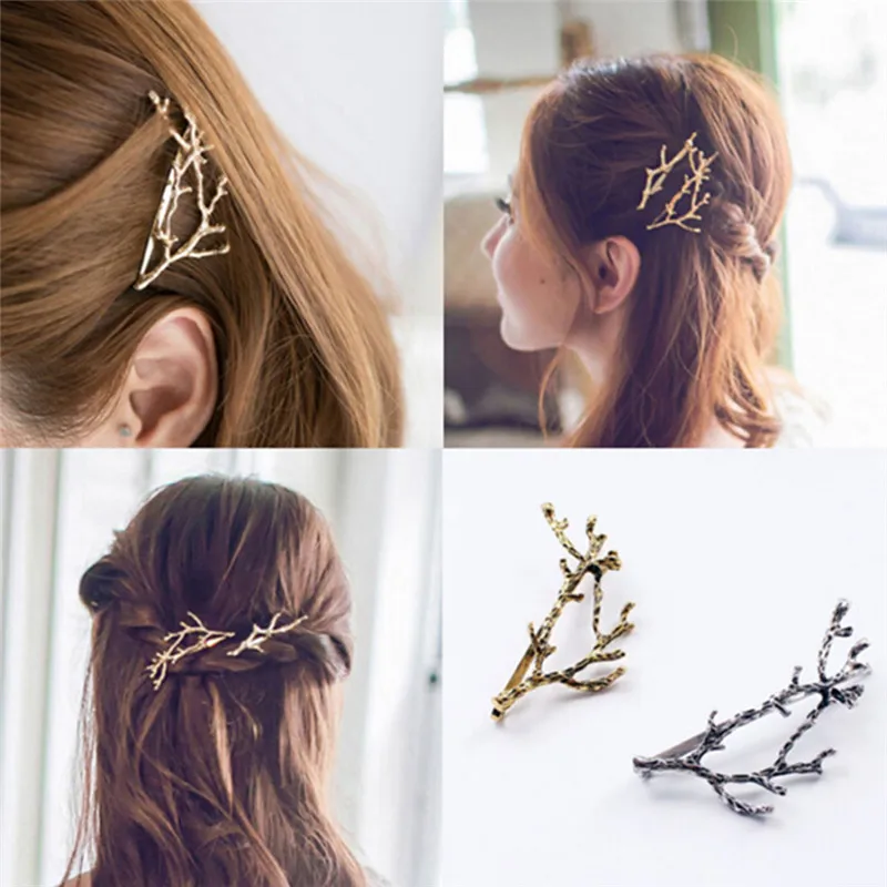 Fashion Hairgrips Tree Hair Clips Girls Alloy Branch Hairpins Lady Elegance Metal Hair Accessories For Women