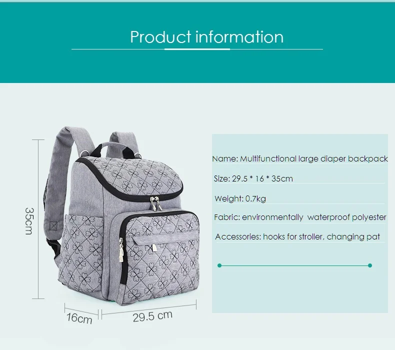Пеленки сумка для Детские коляски Мода мумия средства ухода за кожей будущих мам подгузник бренд путешествия рюкзак