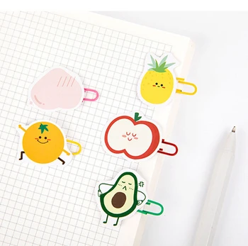 

SIXONE 45 Pieces Kawaii Cartoon Fruit Series Stickers Creative Emoticon Pack Handbook Decoration decorative label Sticker