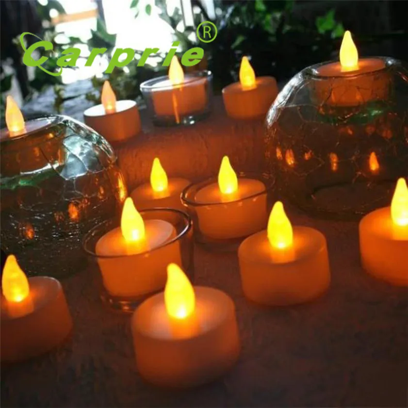Super 6pc LED Tea Light Candles Realistic Battery-Powered Flameless Candles