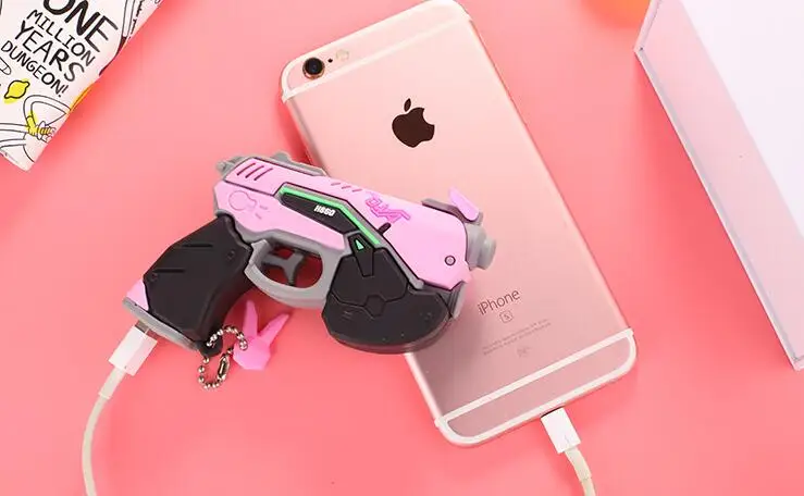 Мини часы над D. Va пистолет Hana песня DVA оружие косплей костюм реквизит аксессуары
