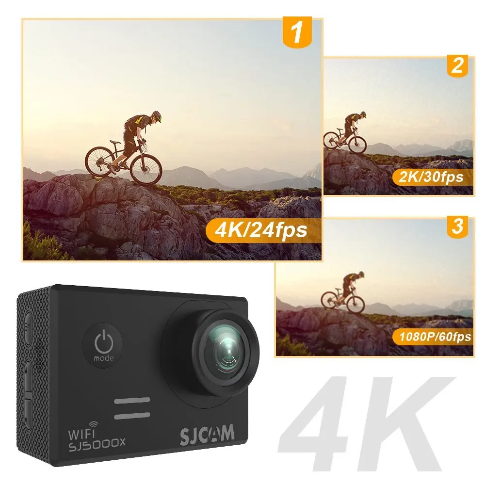 SJCAM SJ5000X Elite экшн-камера WiFi 4K 24fps 2K 30fps гироскоп стабилизатор NTK96660 Дайвинг 30m Водонепроницаемая спортивная видеокамера