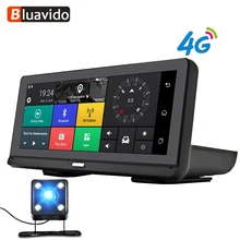 Bluavido 8 «Android 4 г Автомобильный dvr камера gps навигация ADAS FHD 1080 P Автомобильный видеомагнитофон ночного видения WiFi Пульт дистанционного монитора Dash cam
