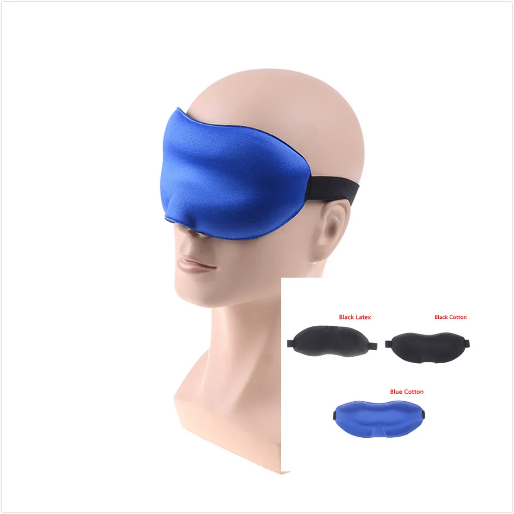

3D Blackout Eyeshade Latex Mask Sleeping Silk Eyepatch Soft Sponge Pad Cover Travel Plane Air Blindfold Rest Mask Anti Snoring