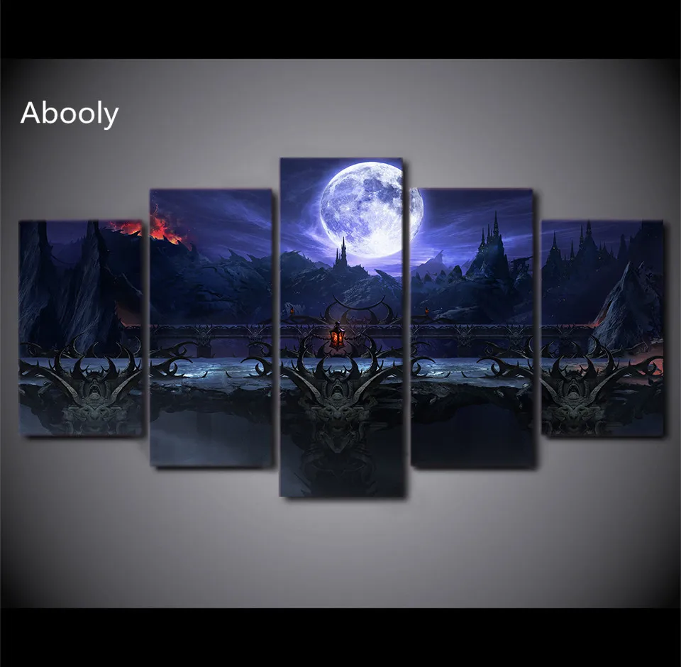5Planes Canvas Art Modern Abstract Print Mortal Kombat Pictures Wall Picture For Living RoomGym Decor halloween gift Sport | Дом и сад