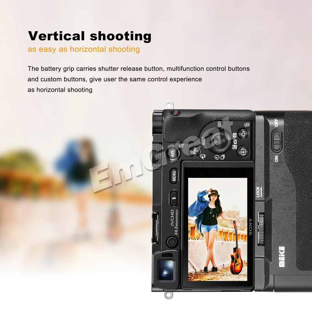 Meike MK A6300 Pro Батарейный держатель с 2 4G беспроводным пультом дистанционного