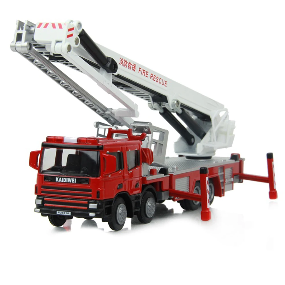 

Children Toys Truck Alloy Fire Rescue Engineering Car Model Collection Kids Diecast Toy 1:50 Scale Lift-up Fire Engine Education