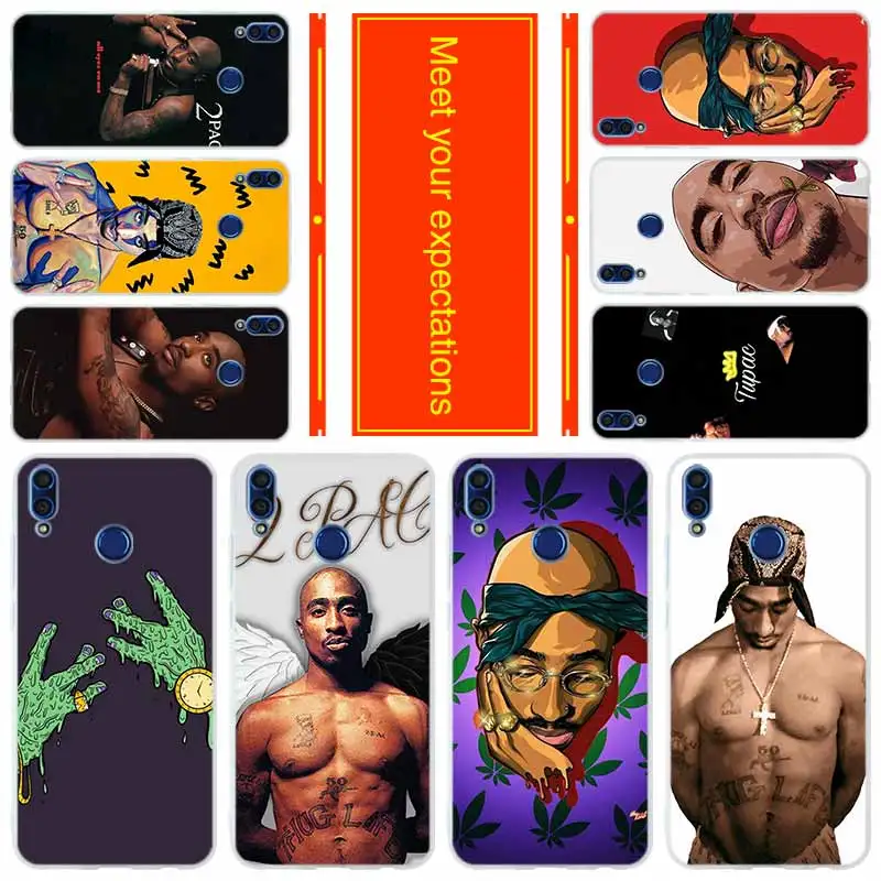 

Phone for HUAWEI Honor 10 9 i lite Cover Honor 8X a max 9lite 7 6 X 7a pro V20 Play Cover Case 2Pac