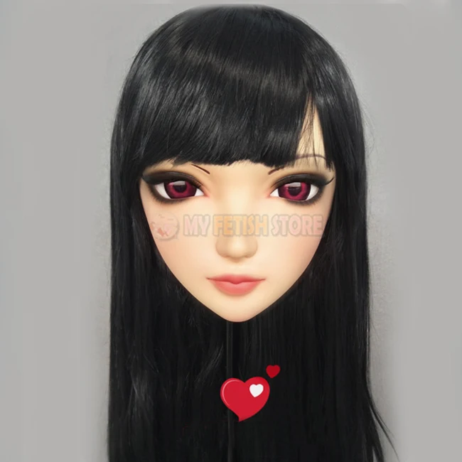 (Zi-02) женская сладкая девочка смолы половина головы Kigurumi маска с BJD глаза Косплэй японского аниме роль маска Лолиты переодеванию куклы