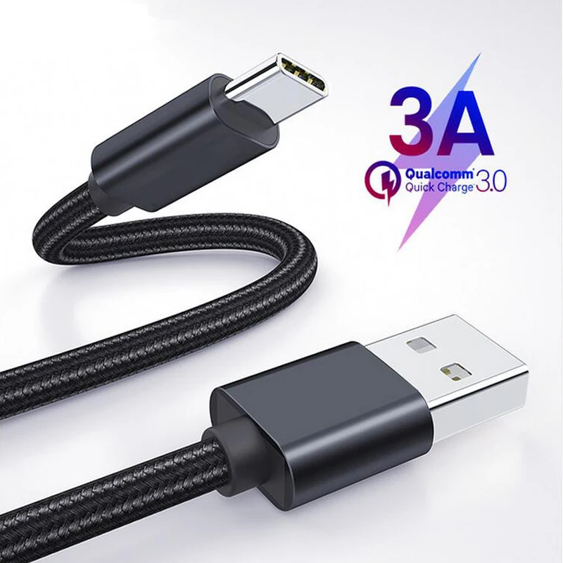 

USB Type C Cable 3.0 Fast Charger For Samsung S10 S9 A50 Mobile Phone Type-C USB Data Cord For Huawei P30 Pro Type C Cable