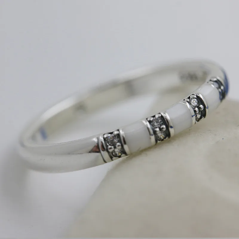 100% 925 Sterling Silver Exotic Stones &amp Stripes Ring Summer Style Premium Product Fit Original Women Jewelry Gift | Украшения и