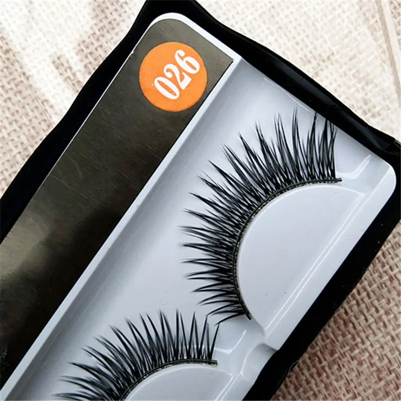

Manooby 1 Pair Extension Eyelash For Makeup Fake Eyelashes 100% Handmade Eye Lashes 3D Real Mink Makeup Thick False Eyelashes