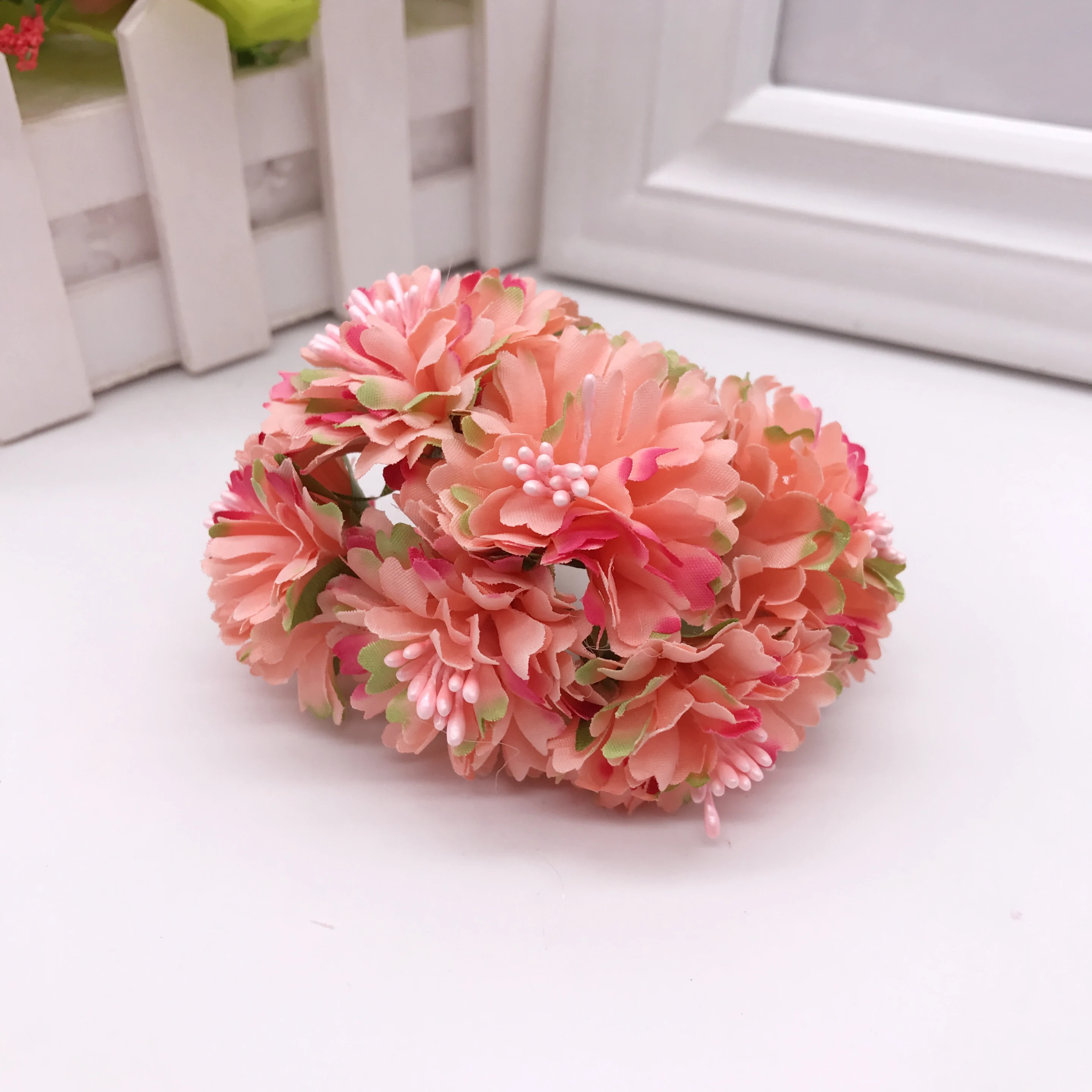 Marigold 6 шт./букет 4 см мини Маргаритки букет искусственный цветок свадебное
