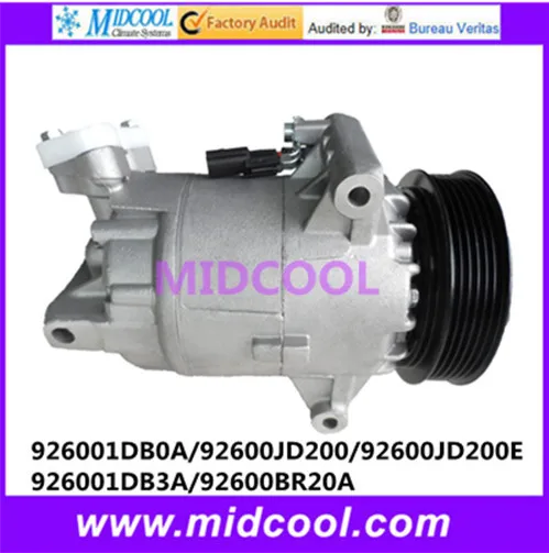 

HIGH QUALITY AUTO AC COMPRESSOR CVC FOR 926001DB0A/92600JD200/92600JD200E/926001DB3A/92600BR20A