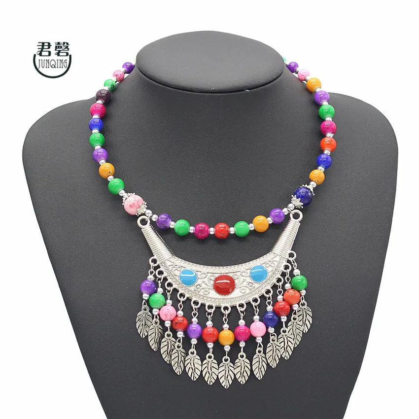 2017 Vintage Tibet Nepal Tibetan ethnic jewelry wholesale Leaf Long