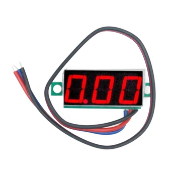 

red LCD display mini 0.28" DC Digital Voltmeter Panel Mount LED Voltage tester Volt Meter 0-100V for car 20%Off