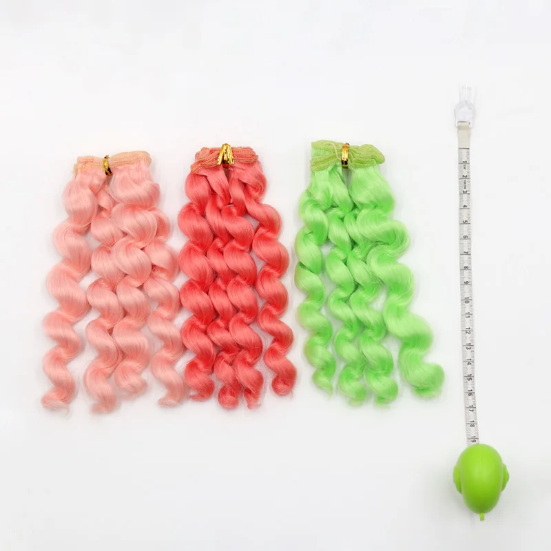 Toy wigs doll wigs doll accessories Msiredoll bjd wig Accessories 1piece 15*100CM doll hair for 1/3 1/4 1/6 1/12 Curly doll hair bjd wig diy