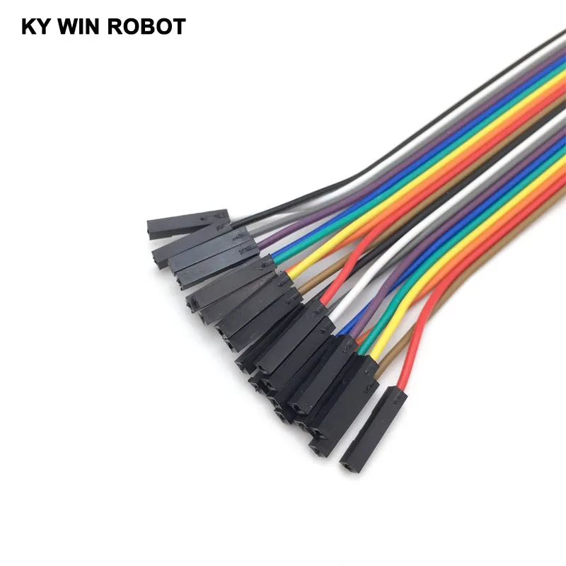 DuPont line 20 шт см 2 54 мм 1 p Pin Женский Цветной макетный кабель Jumper Wire для Arduino|pin female|pin