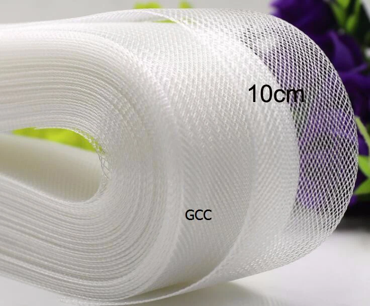 "(10 см) Плоский Жесткий Гладкий Crins Кринолины из конского волоса сетка косичка из ткани для женщин шляпа 100 Ярд/лот#2 цвета