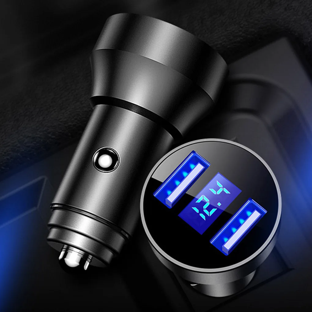 

LED Charging Current Display 12V USB Car Cigarette Lighter Charger Mini Portable Auto USB Travel Charger