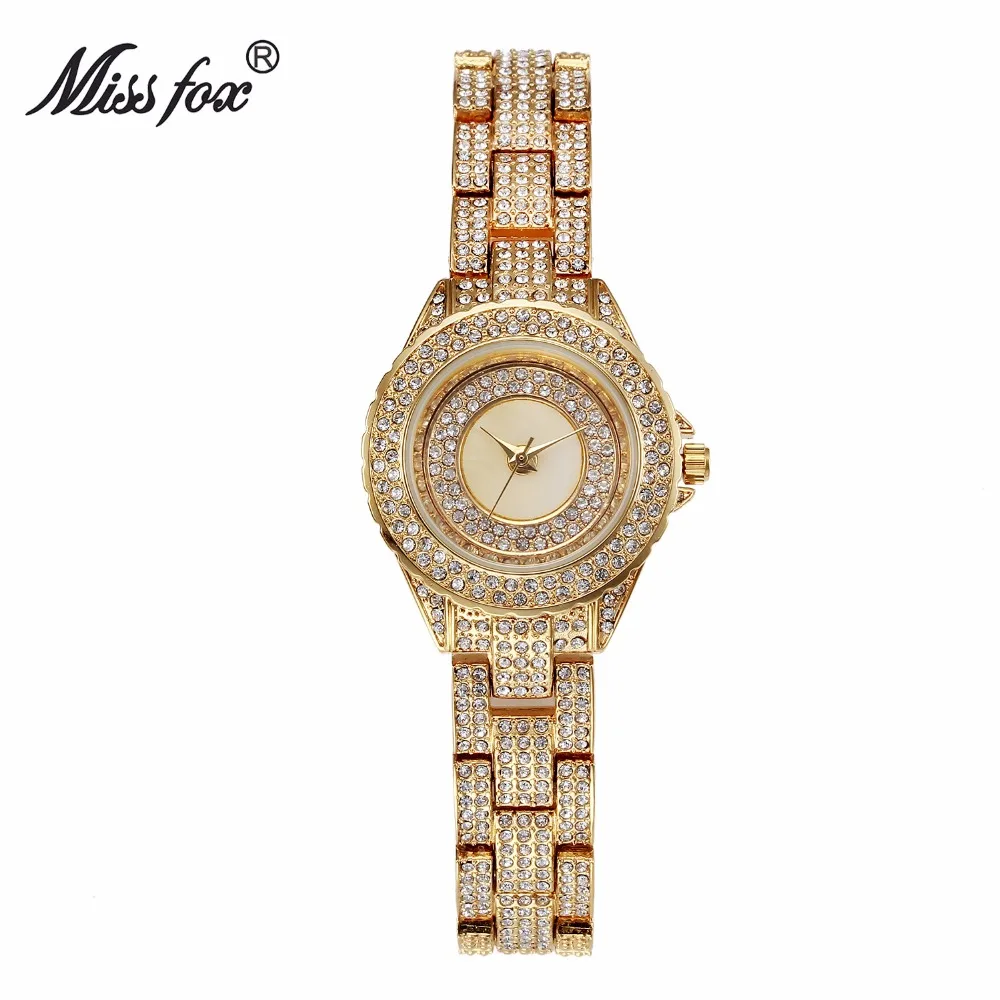 Модные золотые нержавеющая сталь Кристалл для женщин часы известной марки роскошные женские наручные подвеска в виде часиков