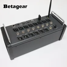 Betagear 16 Channel Digital Mixer for Ipad/Android Tablets 8 Programable Preamps,Integrated Wifi Module&USB Stereo Recorder XR16