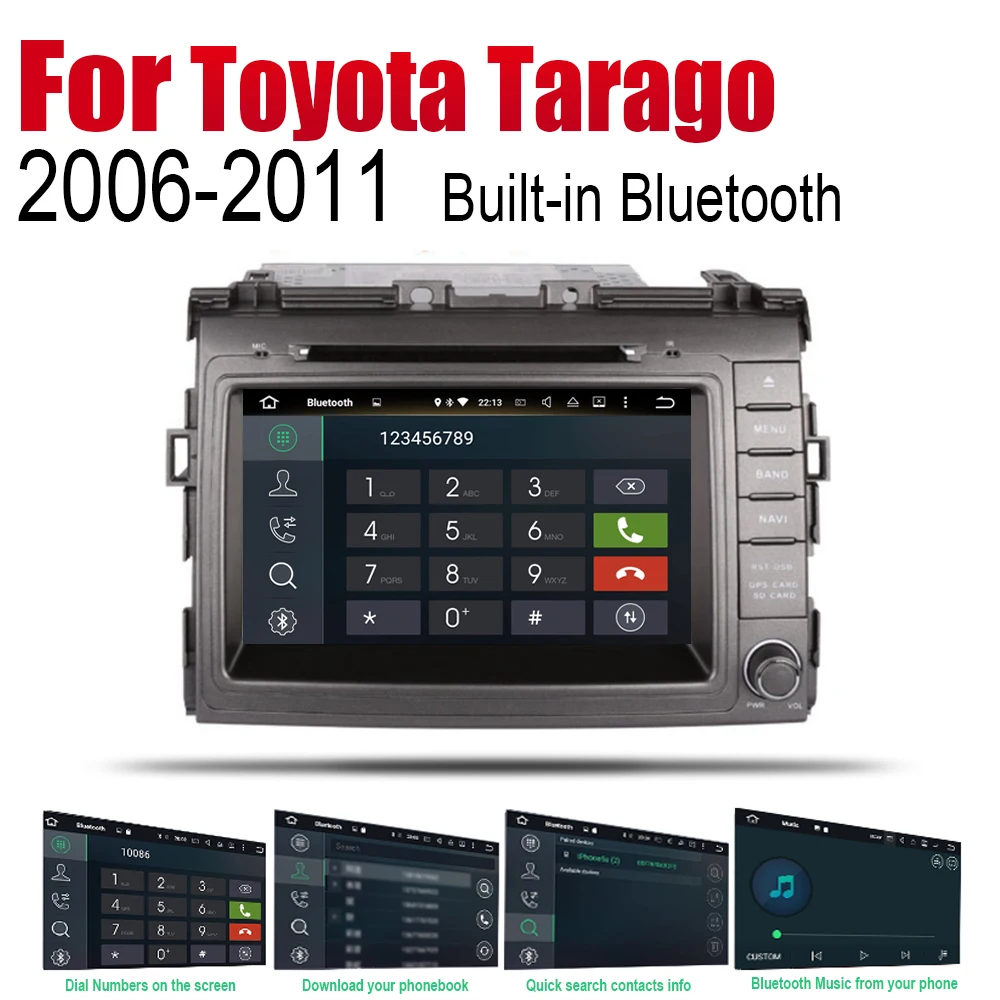 Cheap ZaiXi Auto Radio 2 Din Android Car DVD Player For Toyota Tarago 2006~2011 GPS Navigation BT Wifi Map Multimedia system Stereo 2