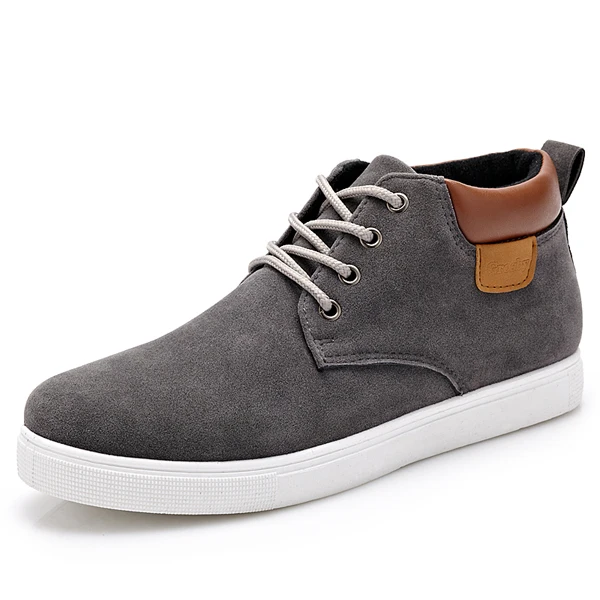 ZYYZYM/мужская повседневная обувь; коллекция года; сезон весна-осень; дышащая Стильная мужская обувь на плоской подошве; модная Простая мужская обувь - Цвет: gray