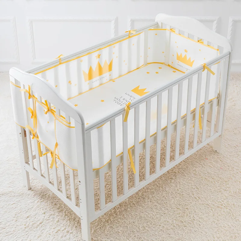 2pcs/set Breathable Summer Baby Bedding Bumper Collision Half Around baby bumper crib set Cotton Printing Mesh Safety Rails 2pcs/set Breathable Summer Baby Bedding Bumper Collision Half Around baby bumper crib set Cotton Printing Mesh Safety Rails