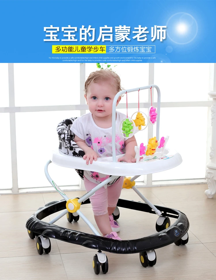 Большой ребенок ходунки 8 колес с музыкой Многофункциональный скутер Детская игрушка автомобиль