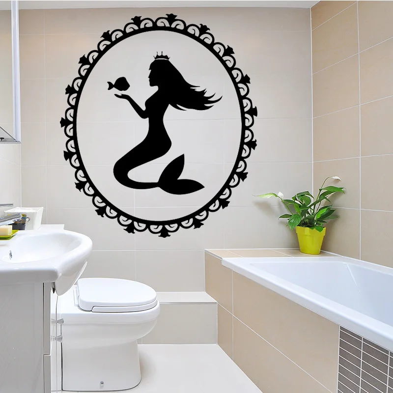 

Creative Mermaid Wall Sticker Creative Removable Vinyl Wall Decal Wallpaper for Girls Bedroom Vinyl Wall Decal Home