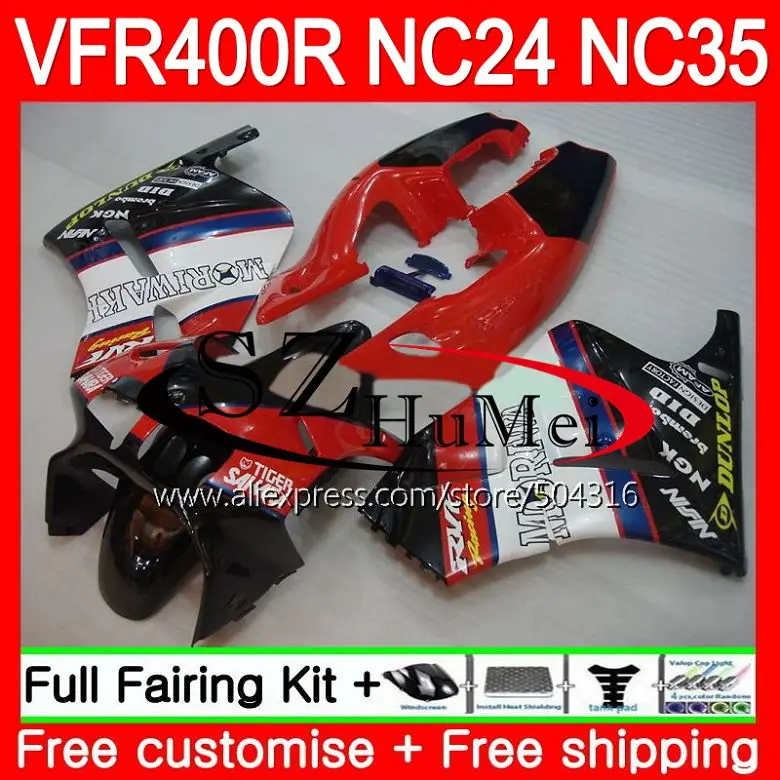 Rvf400r For Honda Vfr400 R Rr Nc24 Vfr400r 87 94 95 96 125sh 11 Nc35 V4 Vfr 400r Lucky Red 1987 19 1994 1995 1996 Fairing Combinations Automobiles Motorcycles Aliexpress