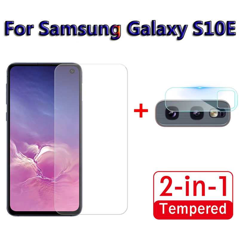 

2 in 1 Screen Protector Camera Tempered Glass For Samsung Galaxy S10e S10 E 9H Protective Glass On SM S10E Back Camera Lens Film