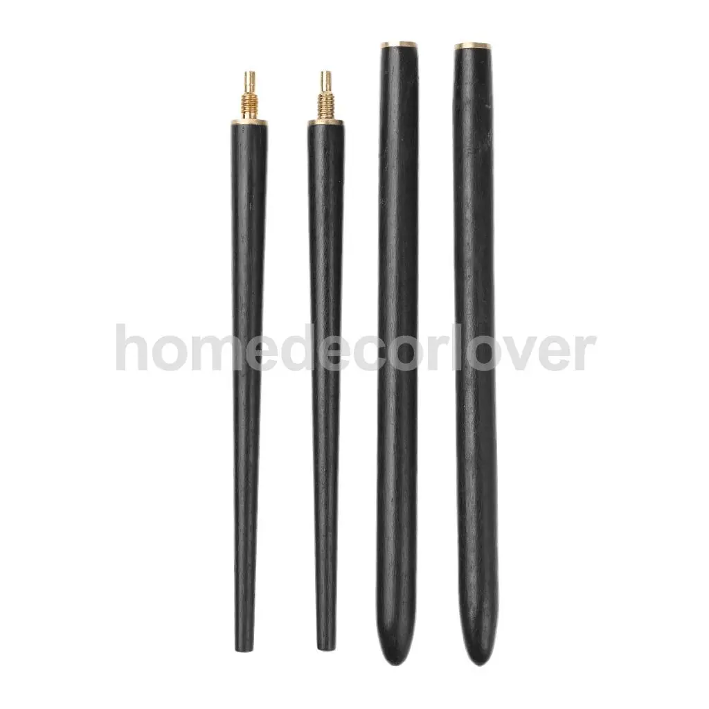 Camping Backpacking Picnic Outdoors Ebony Wood Chinese Foldable Folding Wooden Chopsticks Tableware Cutlery Set with Pouch