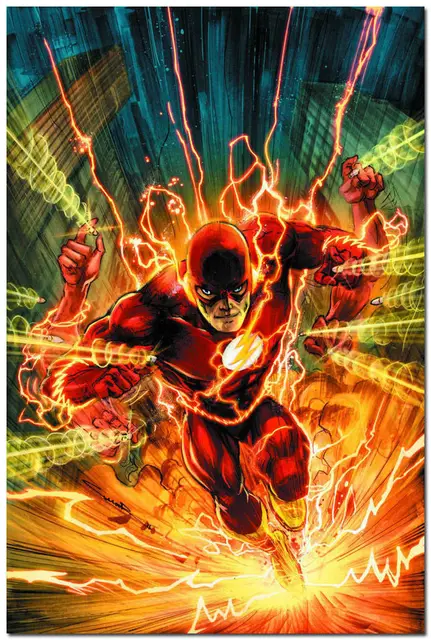 j2667 the flash marvel superheroes comic pop 14x21 24x36 inches silk