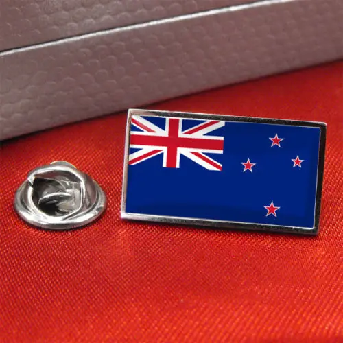 custom flag badges High quality New Zealand Flag metal Lapel Pin Badge